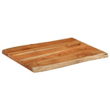 Table Top 80x60x3.8 cm Rectangular?Solid Wood Acacia Live Edge - Front View