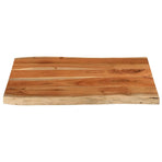 Table Top 80x60x3.8 cm Rectangular Solid Wood Acacia Live Edge