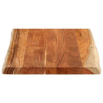 Table Top 80x60x3.8 cm Rectangular Solid Wood Acacia Live Edge