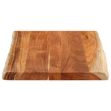 Table Top 80x60x3.8 cm Rectangular?Solid Wood Acacia Live Edge - Top-Down View