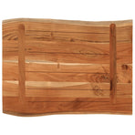 Table Top 80x60x3.8 cm Rectangular Solid Wood Acacia Live Edge