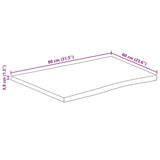 Table Top 80x60x3.8 cm Rectangular?Solid Wood Acacia Live Edge - Extra Image
