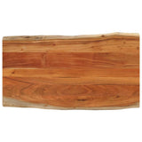 Table Top 100x60x3.8 cm Rectangular Solid Wood Acacia Live Edge