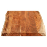 Table Top 100x60x3.8 cm Rectangular Solid Wood Acacia Live Edge