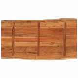 Table Top 100x60x3.8 cm Rectangular Solid Wood Acacia Live Edge - 45-Degree Angle