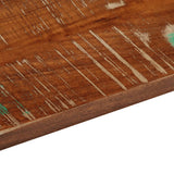 Table Top 60x60x2.5 cm Square Solid Wood Reclaimed - Close-Up Angle
