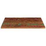 Table Top 70x60x2.5 cm Rectangular Solid Wood Reclaimed - Side View