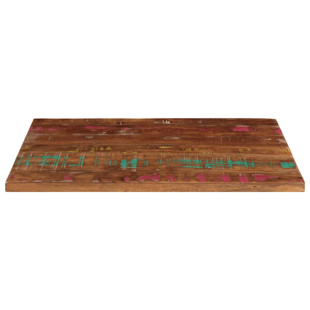 Table Top 80x60x2.5 cm Rectangular Solid Wood Reclaimed