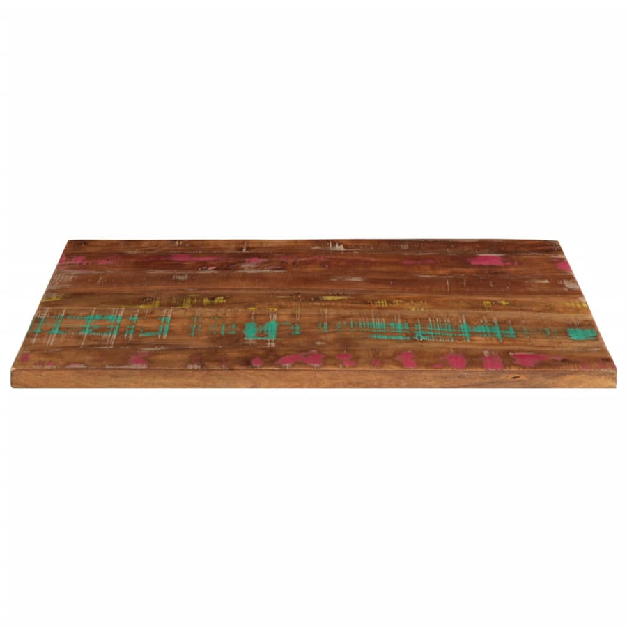 Table Top 80x70x2.5 cm Rectangular Solid Wood Reclaimed