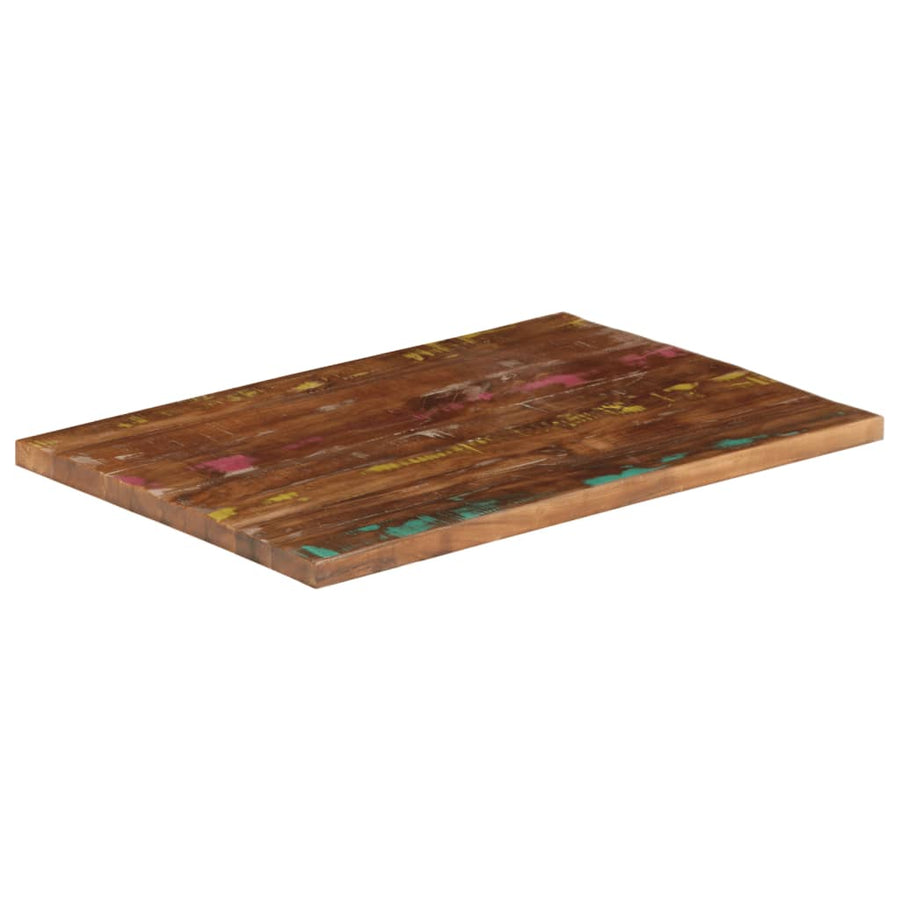 Table Top 90x70x1.5 cm Rectangular Solid Wood Reclaimed