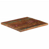 Table Top 80x80x1.5 cm Square Solid Wood Reclaimed - Front View