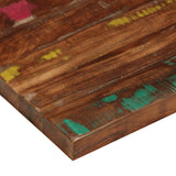 Table Top 80x80x1.5 cm Square Solid Wood Reclaimed - Rear View