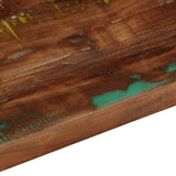 Table Top 80x80x1.5 cm Square Solid Wood Reclaimed - Close-Up Angle