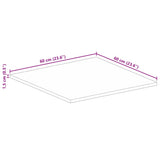 Table Top 60x60x1.5 cm Square Solid Wood Rough Mango - Extra Image