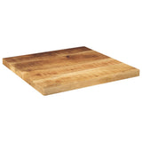 Table Top 60x60x2.5 cm Square Solid Wood Rough Mango