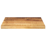 Table Top 60x60x2.5 cm Square Solid Wood Rough Mango - Side View