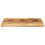 Table Top 70x60x2.5 cm Rectangular Solid Wood Rough Mango - Side View