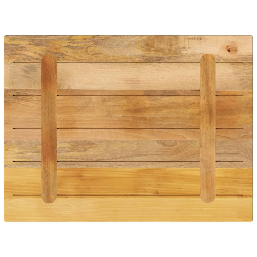 Table Top 80x60x1.5 cm Rectangular Solid Wood Rough Mango