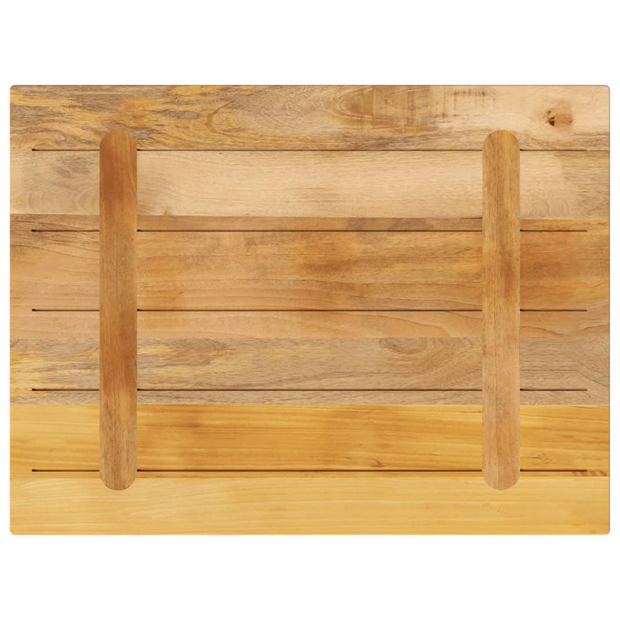 Table Top 80x60x2.5 cm Rectangular Solid Wood Rough Mango