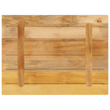Table Top 90x60x2.5 cm Rectangular Solid Wood Rough Mango - 45-Degree Angle