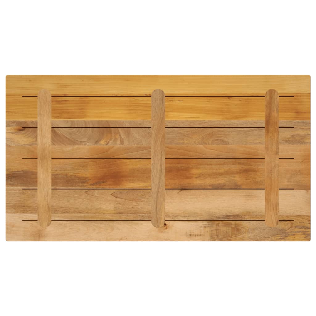 Table Top 100x60x1.5 cm Rectangular Solid Wood Rough Mango
