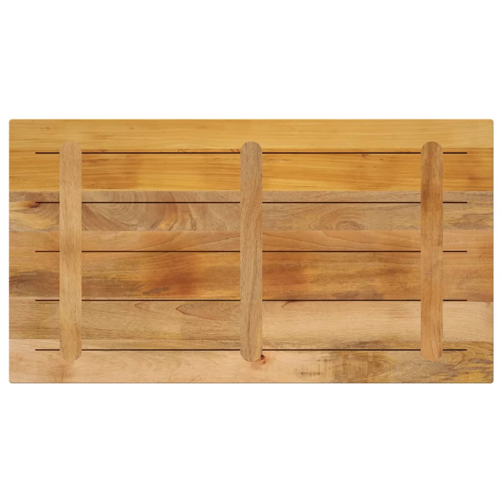 Table Top 120x60x1.5 cm Rectangular Solid Wood Rough Mango