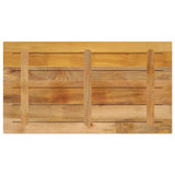 Table Top 120x60x1.5 cm Rectangular Solid Wood Rough Mango - 45-Degree Angle
