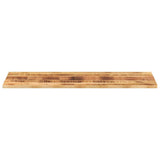 Table Top 140x60x1.5 cm Rectangular Solid Wood Rough Mango - Side View
