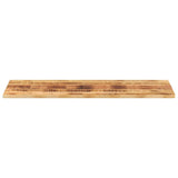 Table Top 140x60x2.5 cm Rectangular Solid Wood Rough Mango - Side View