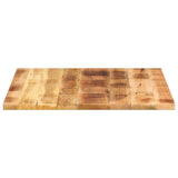 Table Top 80x80x1.5 cm Square Solid Wood Rough Mango - Top-Down View