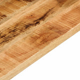 Table Top 80x80x1.5 cm Square Solid Wood Rough Mango - Close-Up Angle