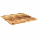 Table Top 80x80x2.5 cm Square Solid Wood Rough Mango - Front View