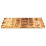 Table Top 80x80x2.5 cm Square Solid Wood Rough Mango