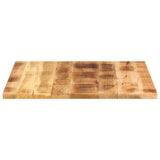 Table Top 80x80x2.5 cm Square Solid Wood Rough Mango - Top-Down View