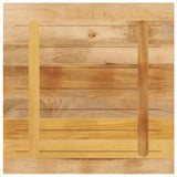 Table Top 80x80x2.5 cm Square Solid Wood Rough Mango