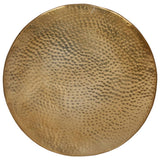 Coffee Table Hammered Aluminium ?50x30 cm Brass