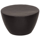 Coffee Table Hammered Aluminium ?50x30 cm Black