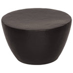 Coffee Table Hammered Aluminium ?50x30 cm Black