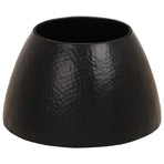Coffee Table Hammered Aluminium ?50x30 cm Black