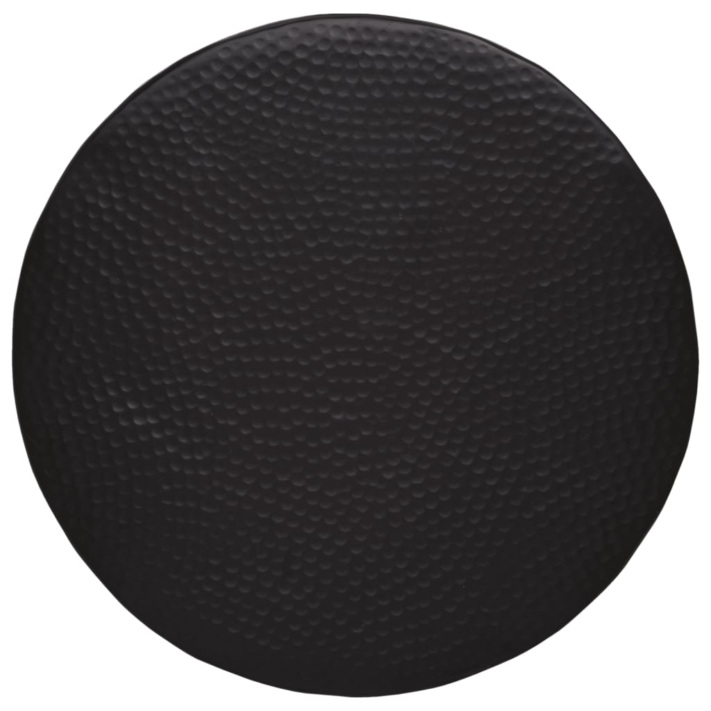 Coffee Table Hammered Aluminium ?50x30 cm Black