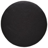 Coffee Table Hammered Aluminium Ø 50x30 cm Black - Top-Down View