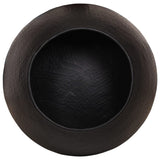 Coffee Table Hammered Aluminium Ø 50x30 cm Black - 45-Degree Angle