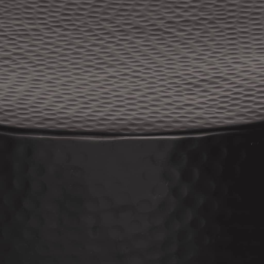 Coffee Table Hammered Aluminium ?50x30 cm Black