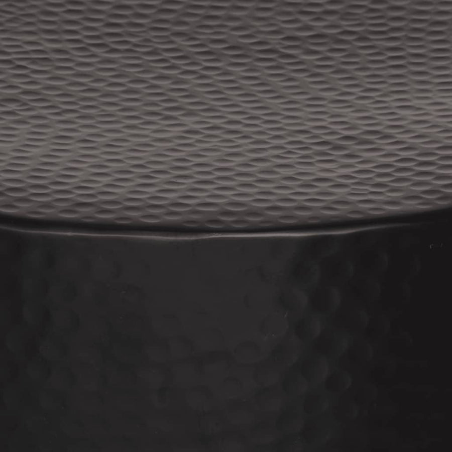 Coffee Table Hammered Aluminium ?50x30 cm Black