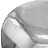 Coffee Table Aluminium 50x50x30 cm Silver - Close-Up Angle