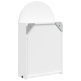 Bathroom Mirror Cabinet with LED Light Arched White 42x13x70 cm