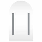 Bathroom Mirror Cabinet with LED Light Arched Black 42x13x70 cm