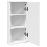 Corner Bathroom Mirror Cabinet White 30x24x60 cm - Top-Down View