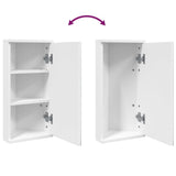 Corner Bathroom Mirror Cabinet White 30x24x60 cm