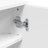 Corner Bathroom Mirror Cabinet White 30x24x60 cm - Low Angle